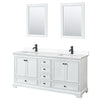 Custom image for White with Matte Black Trim / White Cultured Marble, Rectangular Sink / 24