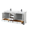 Custom image for White with Matte Black Trim / White Cultured Marble, Rectangular Sink / No Mirror