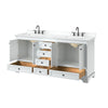 Custom image for White with Matte Black Trim / White Cultured Marble, Rectangular Sink / No Mirror
