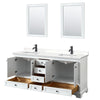 Custom image for White with Matte Black Trim / White Quartz, Rectangular Sink / 24
