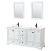 Custom image for White with Matte Black Trim / White Quartz, Rectangular Sink / 24
