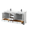 Custom image for White with Matte Black Trim / White Quartz, Rectangular Sink / No Mirror