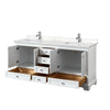 Custom image for White with Polished Chrome Trim / Carrara Cultured Marble, Rectangular Sink / No Mirror