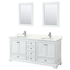 Custom image for White with Polished Chrome Trim / Giotto Quartz, Rectangular Sink / 24