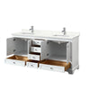 Custom image for White with Polished Chrome Trim / Giotto Quartz, Rectangular Sink / No Mirror