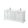 Custom image for White with Polished Chrome Trim / Giotto Quartz, Rectangular Sink / No Mirror