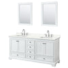 Custom image for White with Polished Chrome Trim / Giotto Quartz, Rectangular Sink / 24