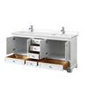 Custom image for White with Polished Chrome Trim / White Cultured Marble, Rectangular Sink / No Mirror