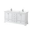 Custom image for White with Polished Chrome Trim / White Cultured Marble, Rectangular Sink / No Mirror