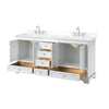 Custom image for White with Polished Chrome Trim / White Cultured Marble, Rectangular Sink / No Mirror