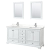 Custom image for White with Polished Chrome Trim / White Quartz, Rectangular Sink / 24