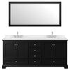 Custom image for Dark Espresso with Polished Chrome Trim / Carrara Cultured Marble, Rectangular Sink / 70