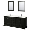 Custom image for Dark Espresso with Polished Chrome Trim / Giotto Quartz, Rectangular Sink / 24