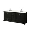 Custom image for Dark Espresso with Polished Chrome Trim / Giotto Quartz, Rectangular Sink / No Mirror