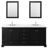 Custom image for Dark Espresso with Polished Chrome Trim / White Cultured Marble, Rectangular Sink / 24