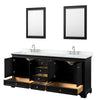 Custom image for Dark Espresso with Polished Chrome Trim / White Cultured Marble, Rectangular Sink / 24