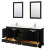 Custom image for Dark Espresso with Polished Chrome Trim / White Quartz, Rectangular Sink / 24