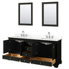 Custom image for Dark Espresso with Polished Chrome Trim / White Quartz, Rectangular Sink / 24