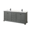 Custom image for Dark Gray with Matte Black Trim / Carrara Cultured Marble, Rectangular Sink / No Mirror