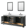 Custom image for Dark Gray with Matte Black Trim / Carrara Cultured Marble, Rectangular Sink / 24