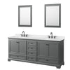 Custom image for Dark Gray with Matte Black Trim / Carrara Cultured Marble, Rectangular Sink / 24