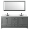 Custom image for Dark Gray with Matte Black Trim / Carrara Cultured Marble, Rectangular Sink / 70