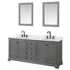 Custom image for Dark Gray with Matte Black Trim / White Carrara Marble, Oval Sink / 24