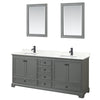 Custom image for Dark Gray with Matte Black Trim / Giotto Quartz, Rectangular Sink / 24