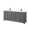 Custom image for Dark Gray with Matte Black Trim / Giotto Quartz, Rectangular Sink / No Mirror