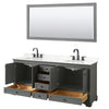 Custom image for Dark Gray with Matte Black Trim / Giotto Quartz, Rectangular Sink / 70