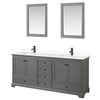 Custom image for Dark Gray with Matte Black Trim / White Cultured Marble, Rectangular Sink / 24