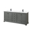 Custom image for Dark Gray with Matte Black Trim / White Cultured Marble, Rectangular Sink / No Mirror