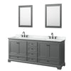 Custom image for Dark Gray with Matte Black Trim / White Cultured Marble, Rectangular Sink / 24