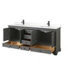 Custom image for Dark Gray with Matte Black Trim / White Quartz, Rectangular Sink / No Mirror