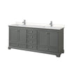 Custom image for Dark Gray with Polished Chrome Trim / Carrara Cultured Marble, Rectangular Sink / No Mirror