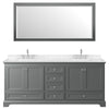 Custom image for Dark Gray with Polished Chrome Trim / Carrara Cultured Marble, Rectangular Sink / 70