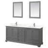 Custom image for Dark Gray with Polished Chrome Trim / Giotto Quartz, Rectangular Sink / 24