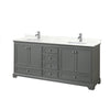Custom image for Dark Gray with Polished Chrome Trim / Giotto Quartz, Rectangular Sink / No Mirror