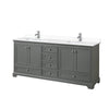 Custom image for Dark Gray with Polished Chrome Trim / White Cultured Marble, Rectangular Sink / No Mirror