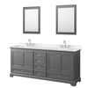 Custom image for Dark Gray with Polished Chrome Trim / White Cultured Marble, Rectangular Sink / 24