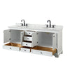 Custom image for White with Matte Black Trim / White Carrara Marble, Oval Sink / No Mirror