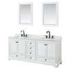 Custom image for White with Matte Black Trim / White Carrara Marble, Rectangular Sink / 24