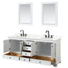 Custom image for White with Matte Black Trim / Giotto Quartz, Rectangular Sink / 24