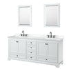 Custom image for White with Matte Black Trim / White Cultured Marble, Rectangular Sink / 24