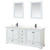 Custom image for White with Matte Black Trim / White Quartz, Rectangular Sink / 24