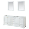 Custom image for White with Brushed Gold Trim / 24