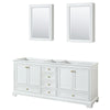 Custom image for White with Brushed Gold Trim / Medicine Cabinets
