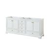 Custom image for White with Brushed Gold Trim / No Mirror