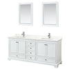 Custom image for White with Polished Chrome Trim / Giotto Quartz, Rectangular Sink / 24