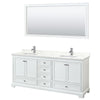 Custom image for White with Polished Chrome Trim / Giotto Quartz, Rectangular Sink / 70